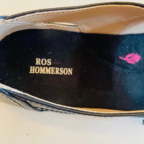 Ros Hommerson Chelsea Mary Jane Blue Leather Shoes 10N - Picture 6 of 10